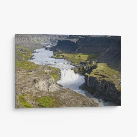 Tableau sur toile cascade majestueuse dans le canyon d'Islande – Wallnifity®