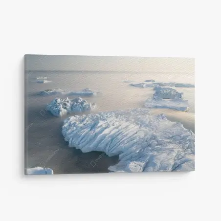 Tableau sur toile paysage d'icebergs serein – Wallnifity®