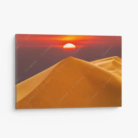 Tableau sur toile coucher de soleil sur les dunes dorées – Wallnifity®