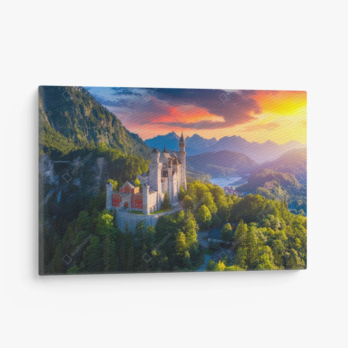 Tableau sur toile château de Neuschwanstein au coucher du soleil – Wallnifity® Tableau sur toile château de Neuschwanstein au coucher du soleil – Wallnifity®