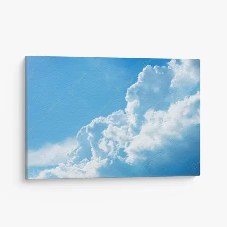 Tableau sur toile nuages cotonneux sur ciel bleu – Wallnifity®