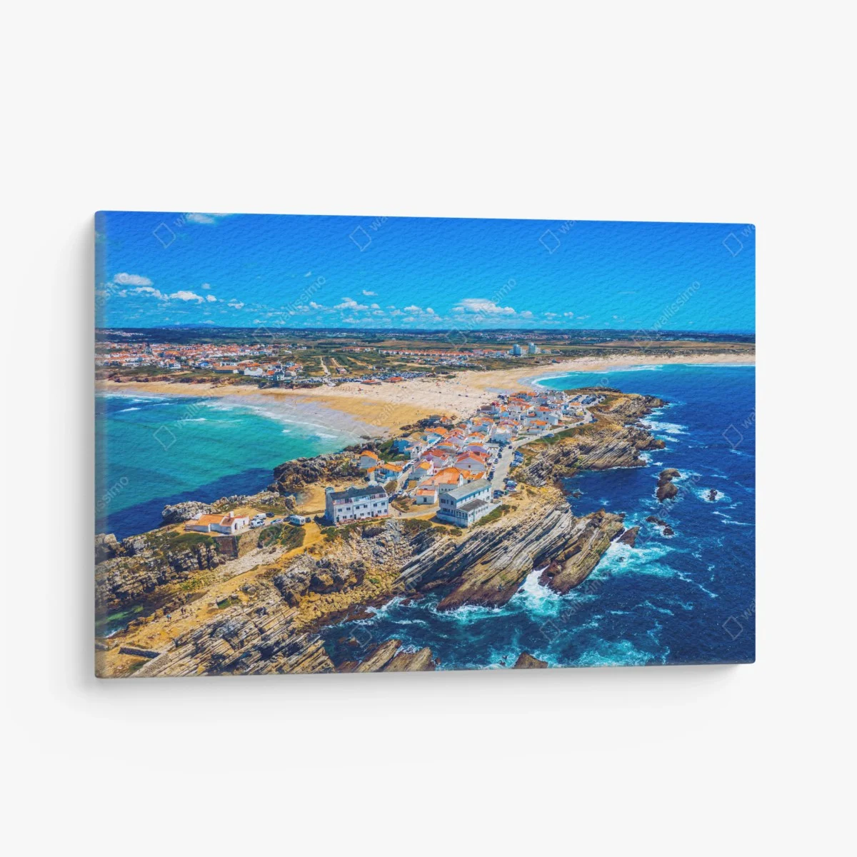 Tableau sur toile pointe rocheuse de Baleal, panorama côtier – Wallnifity® Tableau sur toile pointe rocheuse de Baleal, panorama côtier – Wallnifity®