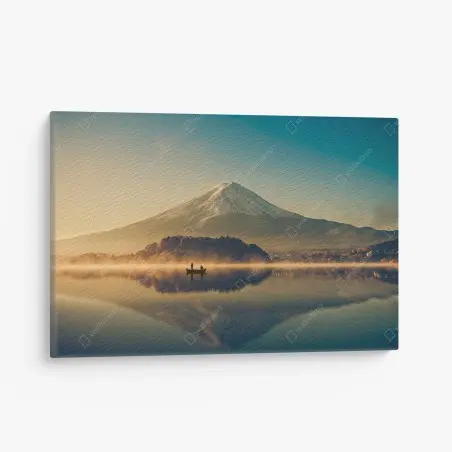 Tableau sur toile lever de soleil vintage au Mont Fuji – Wallnifity®
