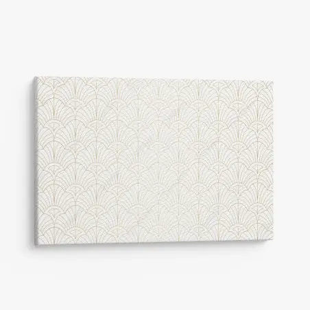 Tableau sur toile motif art déco doré sur fond blanc – Wallnifity®