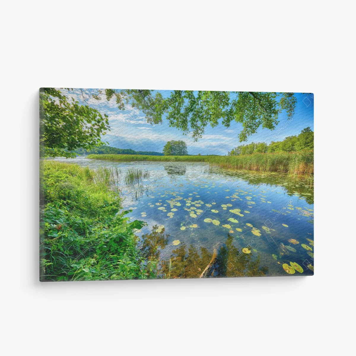 Tableau sur toile paysage estival au bord du lac en Mazurie – Wallnifity® Tableau sur toile paysage estival au bord du lac en Mazurie – Wallnifity®