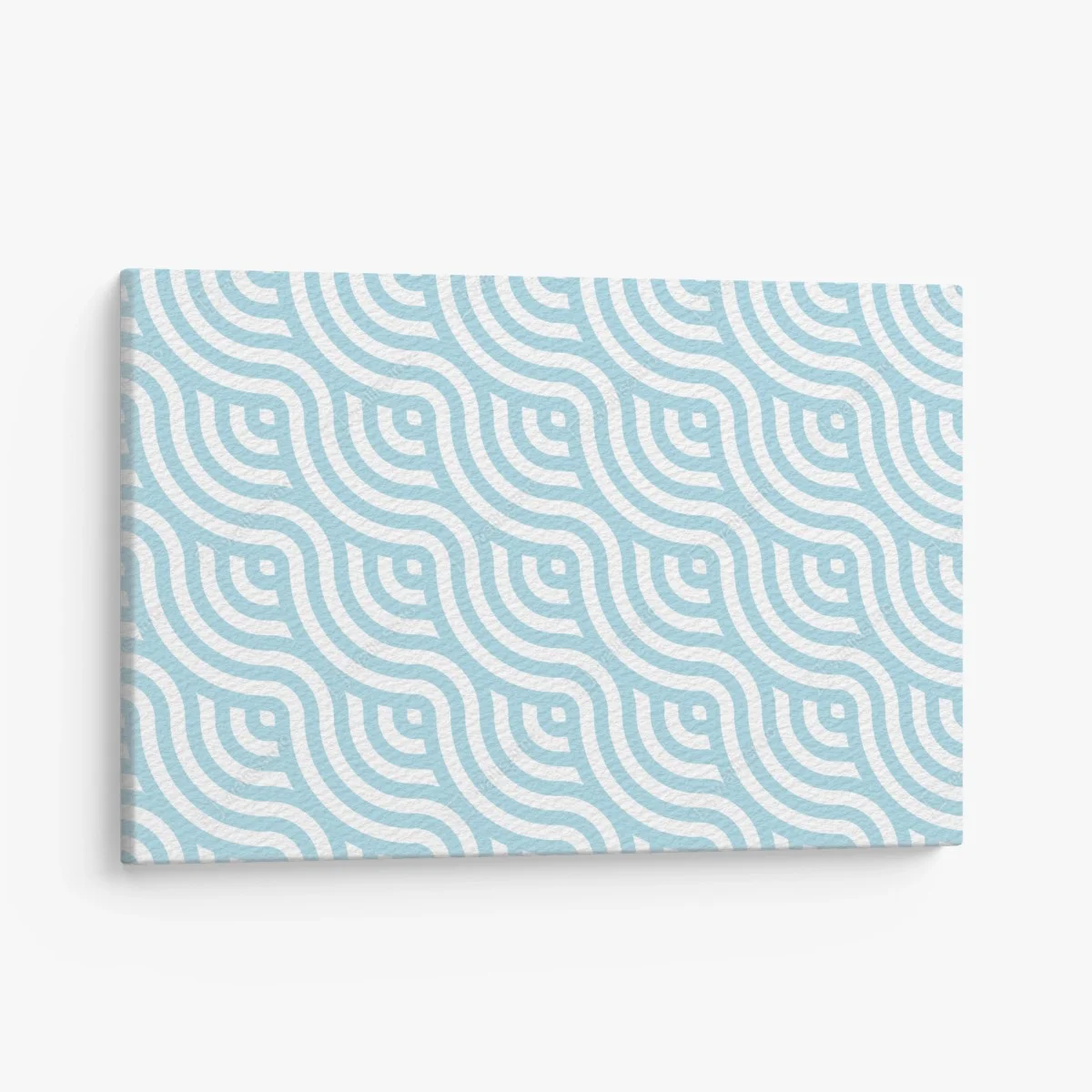 Tableau sur toile motif géométrique ondulé bleu et blanc – Wallnifity® Tableau sur toile motif géométrique ondulé bleu et blanc – Wallnifity®