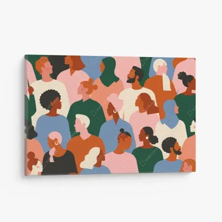 Tableau sur toile visages de la diversité – Wallnifity®