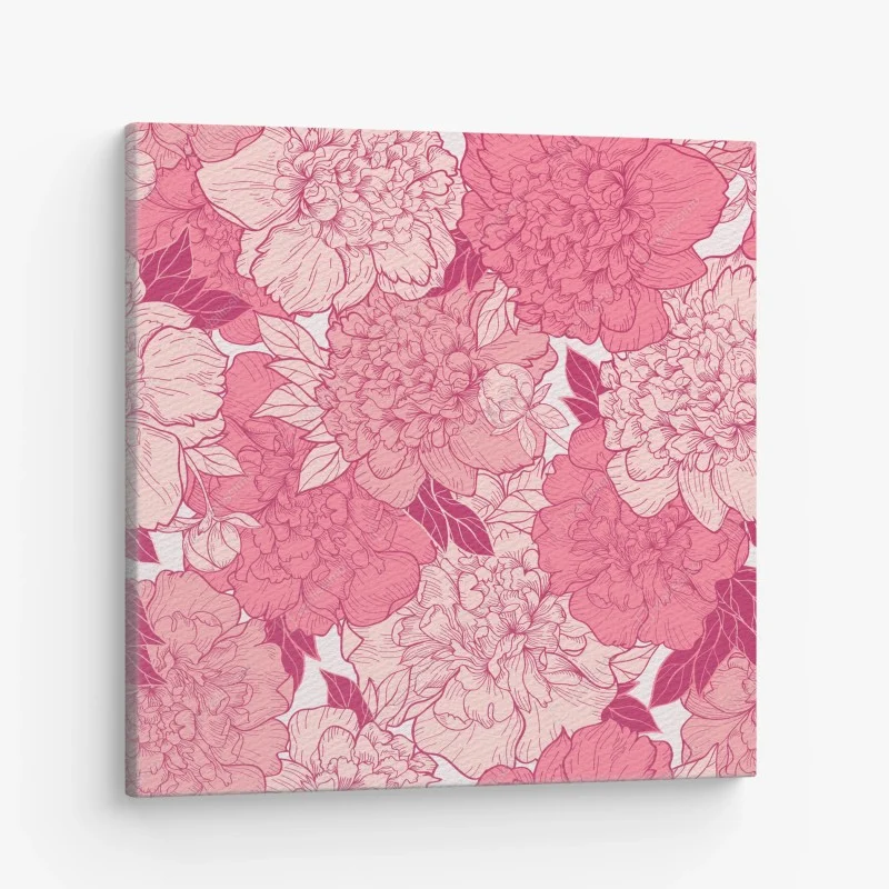 Tableau sur toile pivoines roses élégantes – Wallnifity®