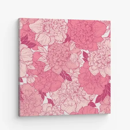 Tableau sur toile pivoines roses élégantes – Wallnifity®