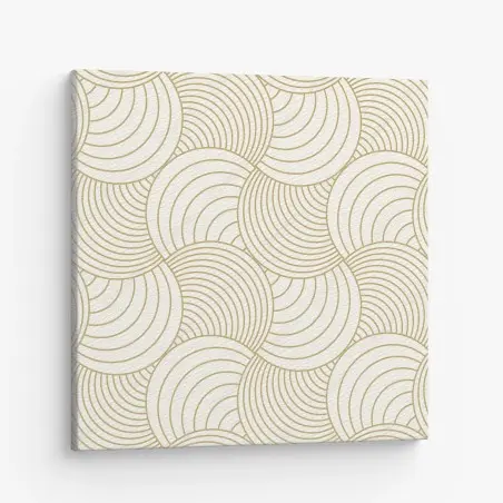 Tableau sur toile motif de cercles dorés minimaliste – Wallnifity®