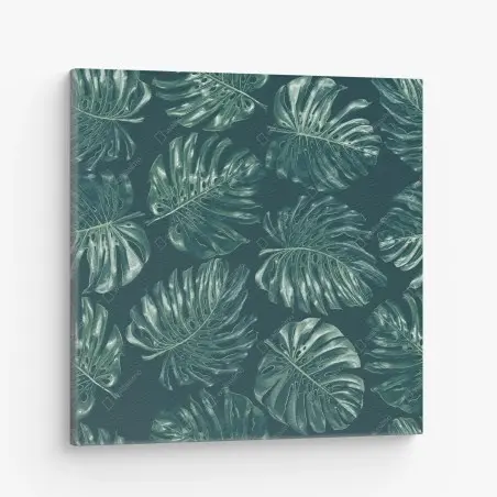 Tableau sur toile motif feuilles de monstera tropicales – Wallnifity®