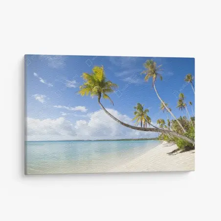 Tableau sur toile paradis tropical au bord du lagon – Wallnifity®