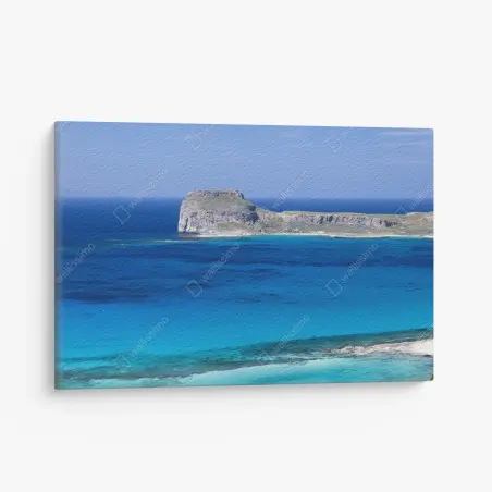 Tableau sur toile lagon turquoise et falaise majestueuse – Wallnifity®