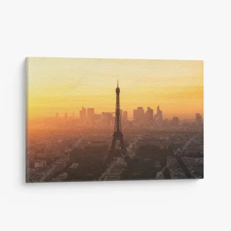 Tableau sur toile coucher de soleil sur la Tour Eiffel – Wallnifity®