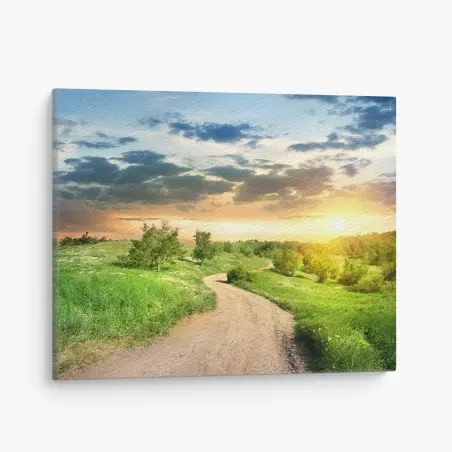 Tableau sur toile chemin vers le soleil couchant – Wallnifity®