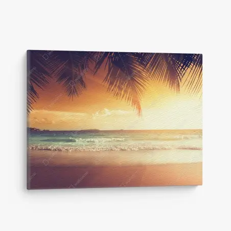 Tableau sur toile coucher de soleil tropical, Caraïbes – Wallnifity®
