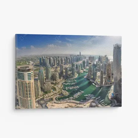 Tableau sur toile panorama moderne de Dubai Marina – Wallnifity®