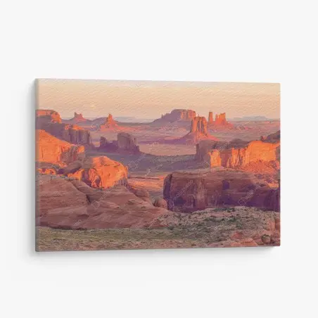 Tableau sur toile vue panoramique depuis Hunts Mesa, Monument Valley – Wallnifity®