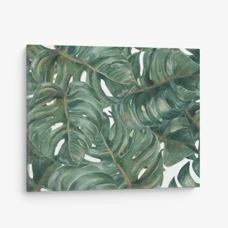 Tableau sur toile motif feuilles de monstera tropicales – Wallnifity®