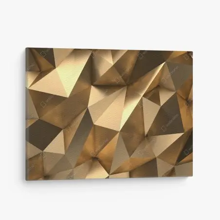 Tableau sur toile motif géométrique doré en relief – Wallnifity®
