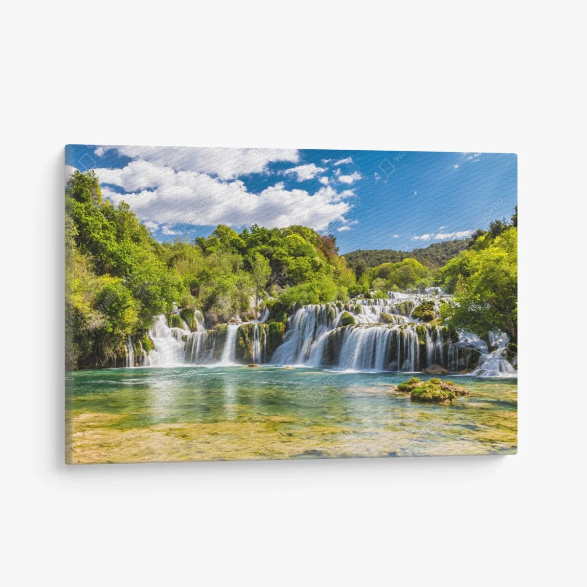 Tableau sur toile cascade idyllique de Skradinski Buk, parc national de Krka – Wallnifity® Tableau sur toile cascade idyllique de Skradinski Buk, parc national de Krka – Wallnifity®