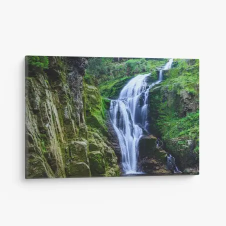 Tableau sur toile cascade majestueuse de Kamienczyk dans les montagnes Karkonosze – Wallnifity®