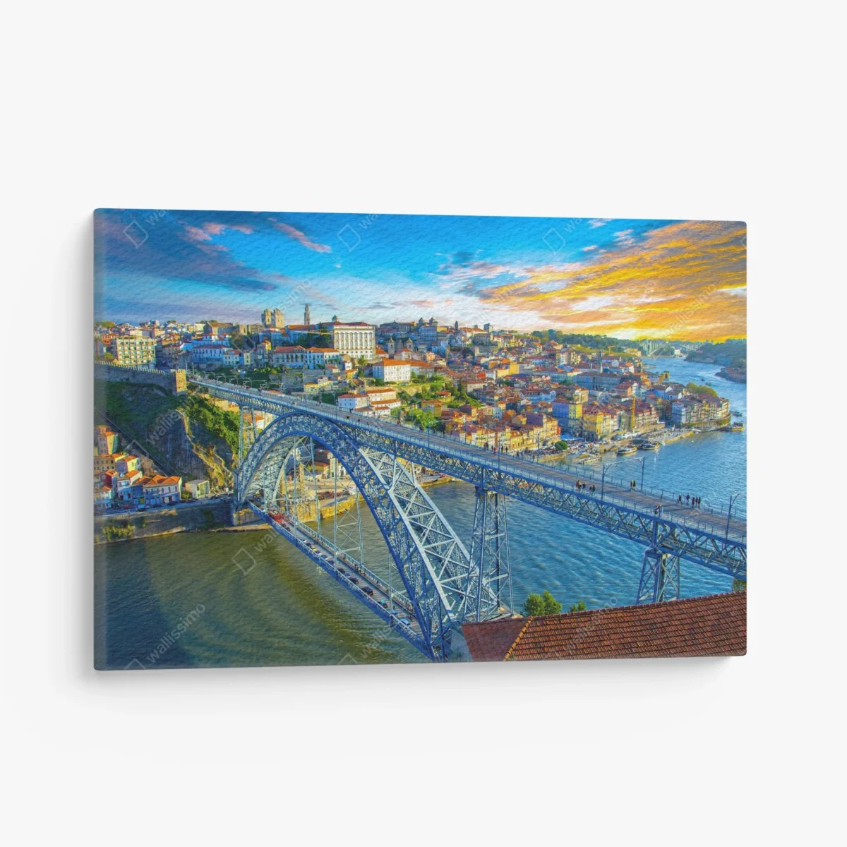 Tableau sur toile vue panoramique de Porto au coucher de soleil – Wallnifity® Tableau sur toile vue panoramique de Porto au coucher de soleil – Wallnifity®