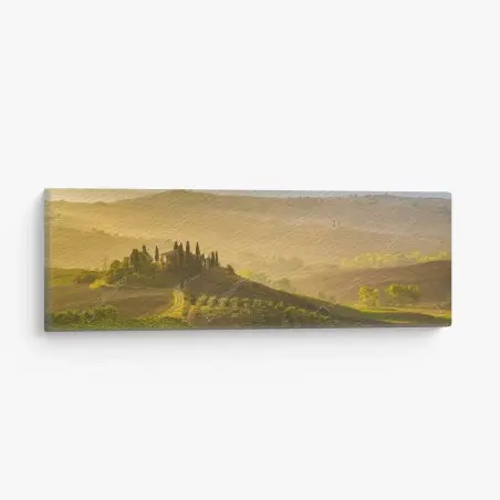 Tableau sur toile brume matinale féerique dans les collines du Val d'Orcia, Toscane – Wallnifity®
