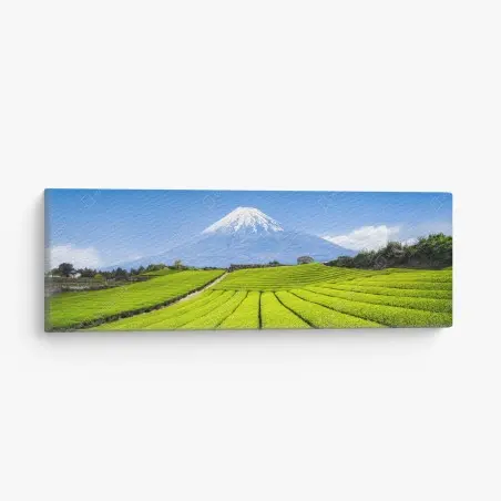 Tableau sur toile paysage serein des plantations de thé et Mont Fuji – Wallnifity®