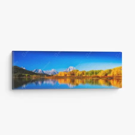 Tableau sur toile reflets d'automne sur le lac – Wallnifity®