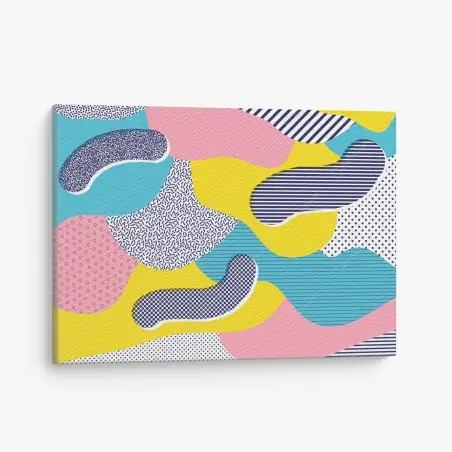 Tableau sur toile composition abstraite pop colorée – Wallnifity®