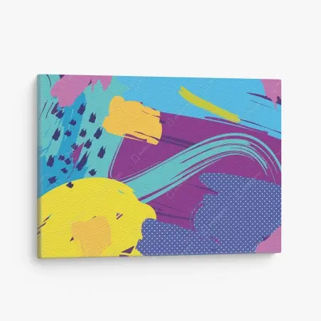 Tableau sur toile motif abstrait coloré et dynamique – Wallnifity®
