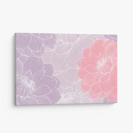 Tableau sur toile motif floral pastel délicat – Wallnifity®