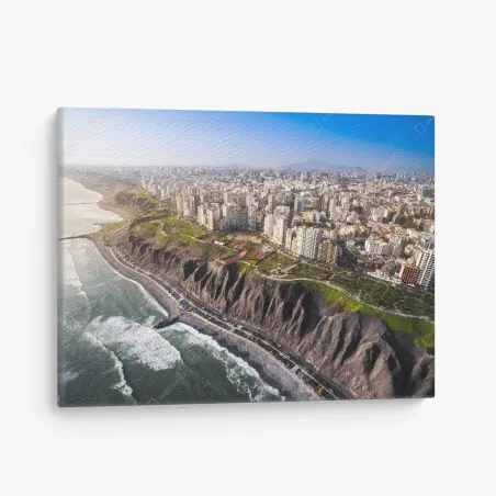 Tableau sur toile vue panoramique de Miraflores, Lima – Wallnifity®