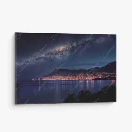 Tableau sur toile côte nocturne sous la voie lactée – Wallnifity®