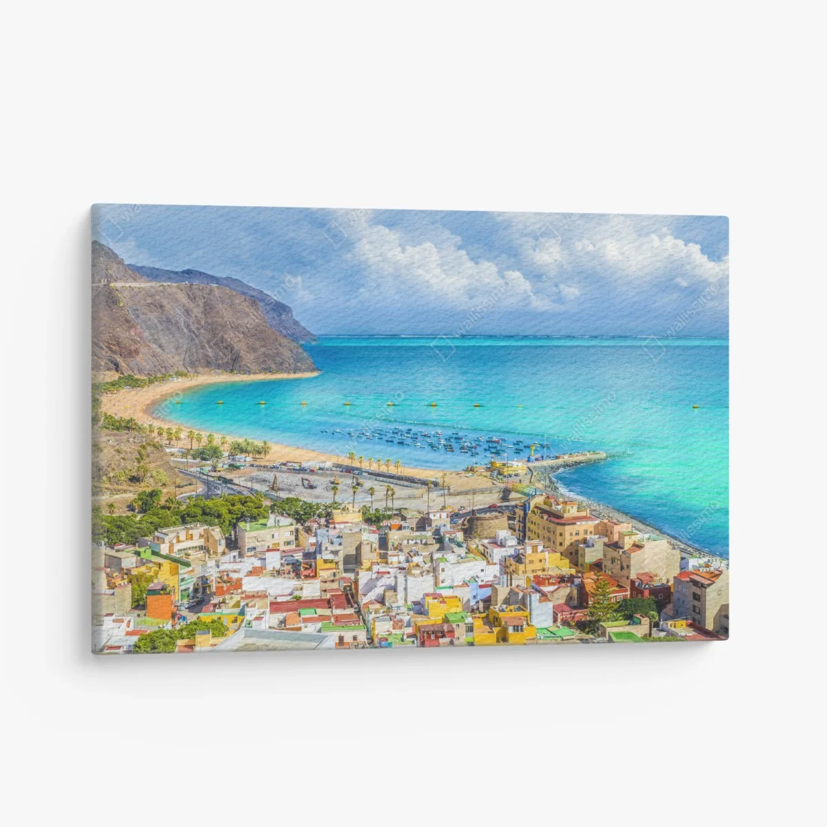 Tableau sur toile poster panoramique de San Andrés et plage de Las Teresitas, Tenerife – Wallnifity® Tableau sur toile poster panoramique de San Andrés et plage de Las Teresitas, Tenerife – Wallnifity®