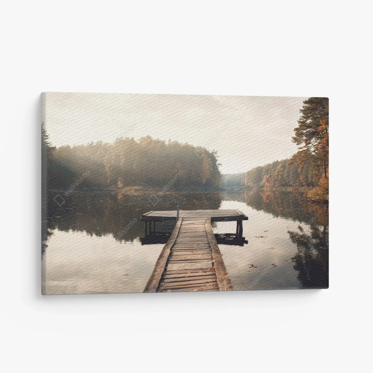 Tableau sur toile brume d'automne sur le lac – Wallnifity® Tableau sur toile brume d'automne sur le lac – Wallnifity®