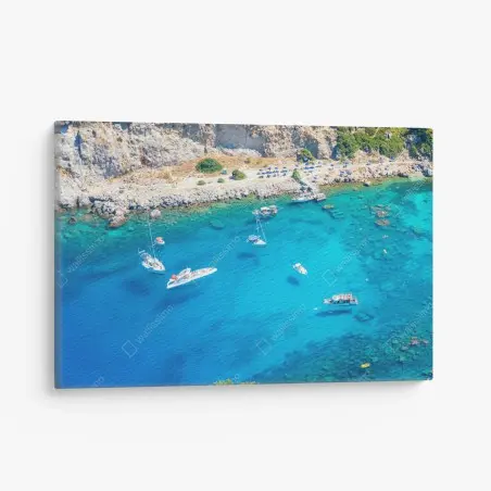 Tableau sur toile baie d'Anthony Quinn à Rhodes – Wallnifity®