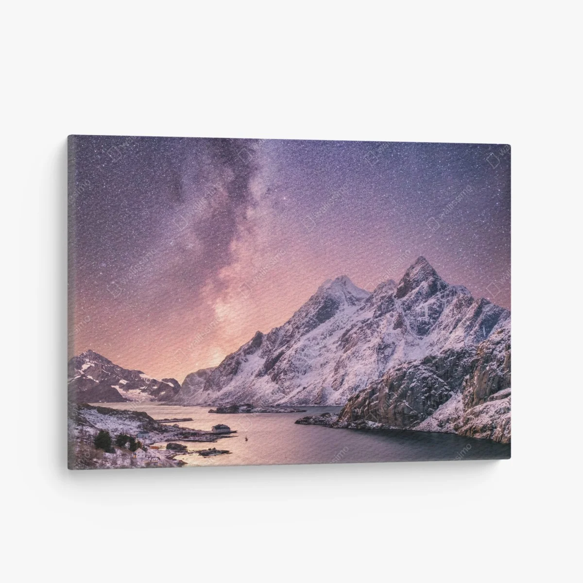Tableau sur toile voûte étoilée au-dessus des fjords de Norvège – Wallnifity® Tableau sur toile voûte étoilée au-dessus des fjords de Norvège – Wallnifity®