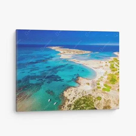 Tableau sur toile paradis côtier d'Elafonissi, Crète – Wallnifity®