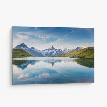 Tableau sur toile reflet alpin à Bachalpsee – Wallnifity®