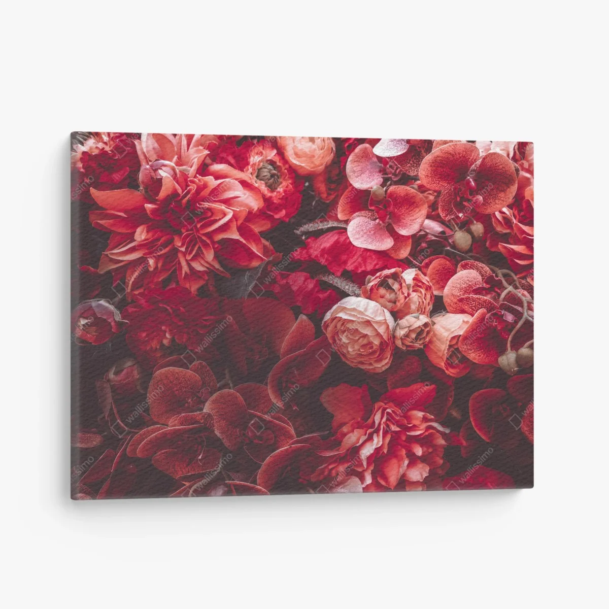 Tableau sur toile composition florale rouge et texturée – Wallnifity® Tableau sur toile composition florale rouge et texturée – Wallnifity®