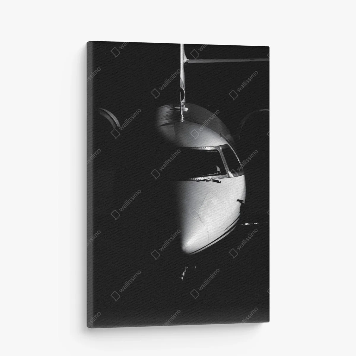 Tableau sur toile portrait minimaliste du nez d'avion en noir et blanc – Wallnifity® Tableau sur toile portrait minimaliste du nez d'avion en noir et blanc – Wallnifity®
