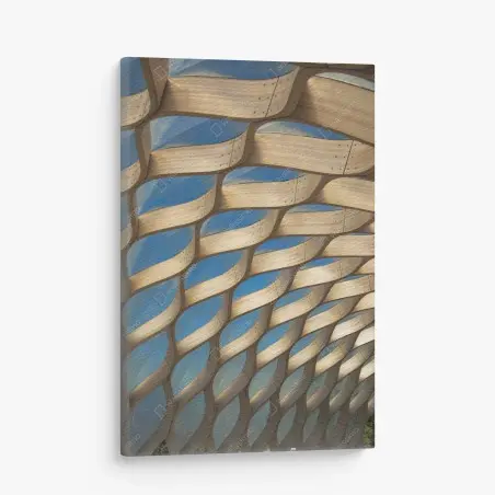 Tableau sur toile voûte en treillis de bois, ciel de Chicago – Wallnifity®