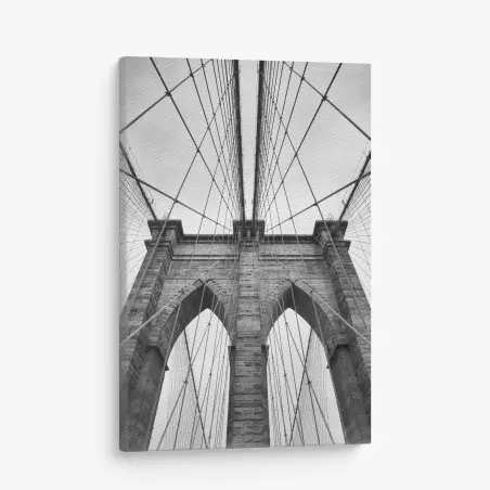 Tableau sur toile perspective architecturale du pont de Brooklyn – Wallnifity®