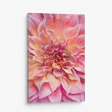 Tableau sur toile éclat floral rose et pêche – Wallnifity®