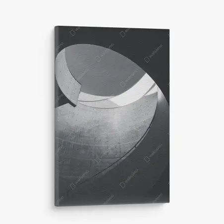 Tableau sur toile abstraction architecturale en béton et courbes – Wallnifity®