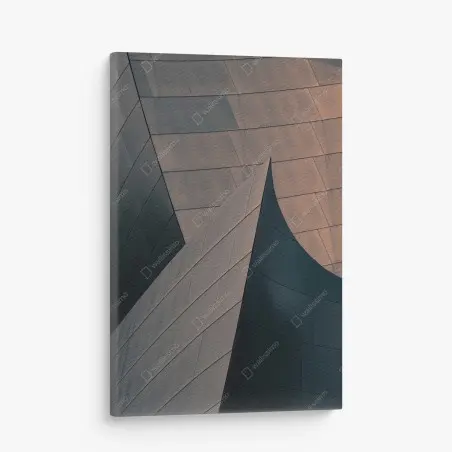 Tableau sur toile élégance métallique en courbes – Wallnifity®
