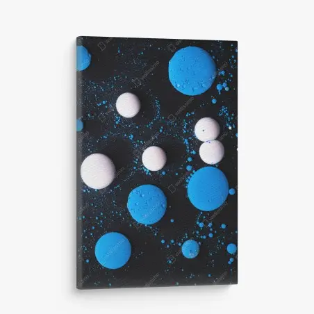 Tableau sur toile galaxie de bulles bleues – Wallnifity®
