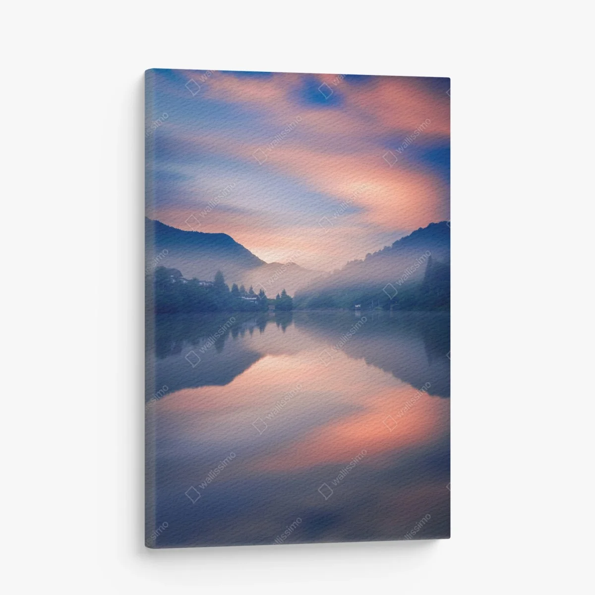Tableau sur toile brume matinale au lac de montagne – Wallnifity® Tableau sur toile brume matinale au lac de montagne – Wallnifity®